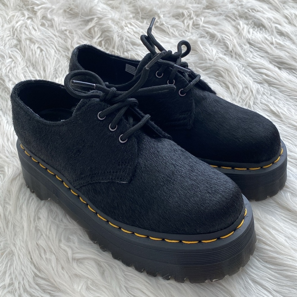 Dr. Martens | 1461 Quad Hair-On Platform Shoes
